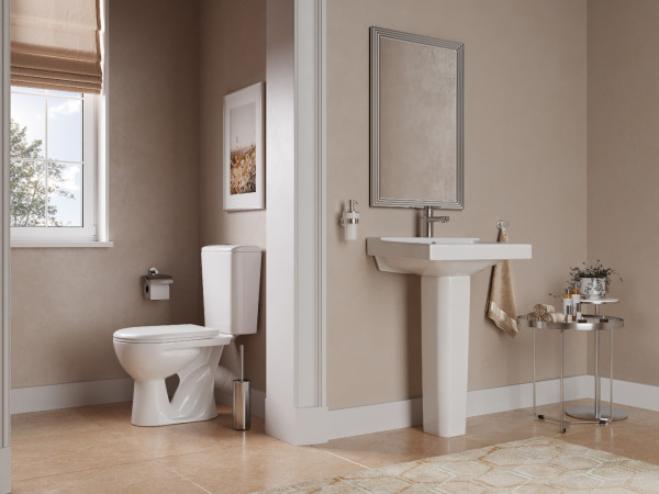 131108S0011B0 Умывальник Орион с переливом белый 572х424. Фото 5