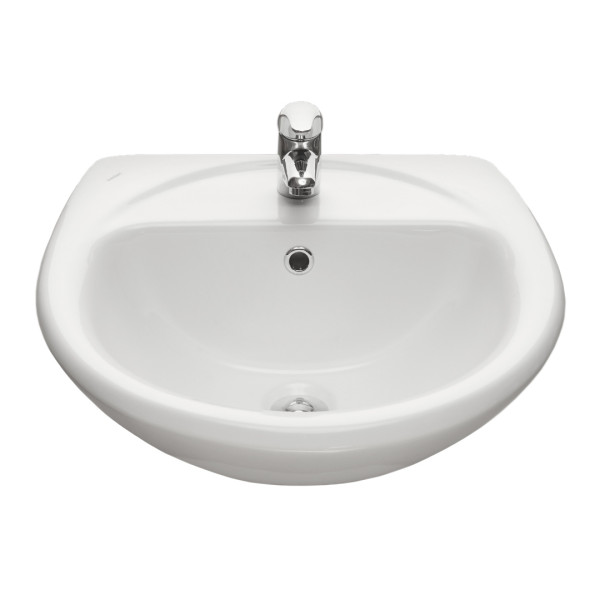 131112S0011B0 Умывальник Соната с переливом белый 540х485. Фото 1