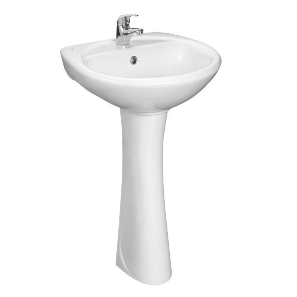 131112S0011B0 Умывальник Соната с переливом белый 540х485. Фото 3