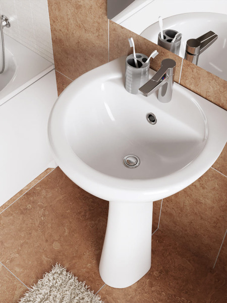 131112S0011B0PDST Умывальник Соната+пьедестал. Фото 6