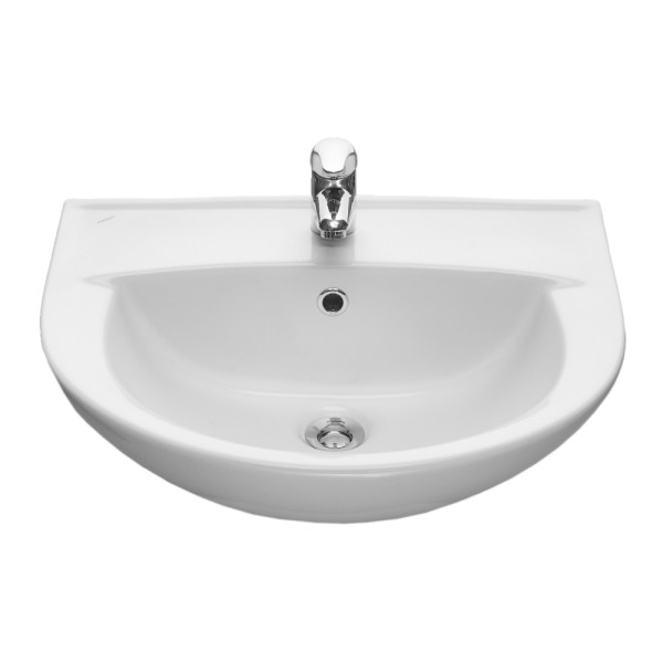 131116S0011B0 Умывальник Виктория с переливом белый 564х453. Фото 2