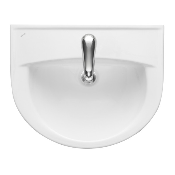 131116S0011B0 Умывальник Виктория с переливом белый 564х453. Фото 3