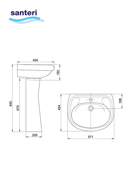 131117S0010B0PDST Умывальник Воротынский+пьедестал. Фото 5