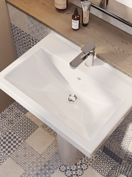 131153S0011B0PDST Умывальник Визит 55+пьедестал. Фото 7