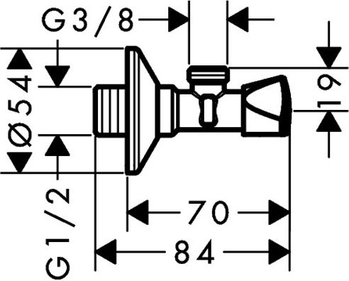 13902000 HG угловой переходник Angle Valve E. Фото 2