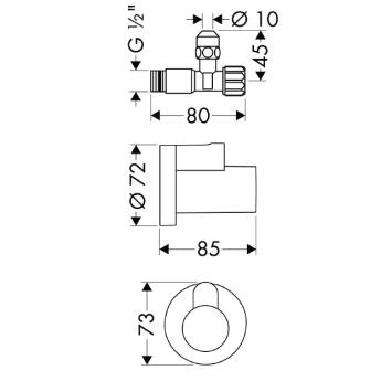 13954000 HG угловой вентиль. Фото 2