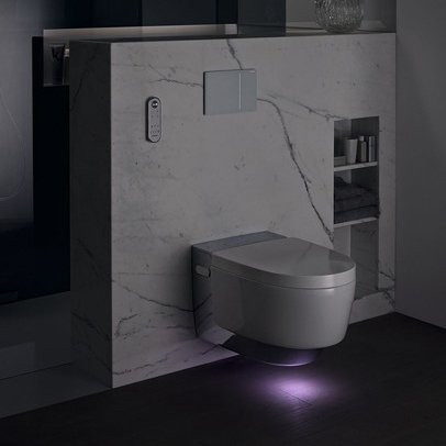 146.214.21.1 AquaClean Mera Comfort подвесной унитаз-биде, хромированная вставка. Фото 2