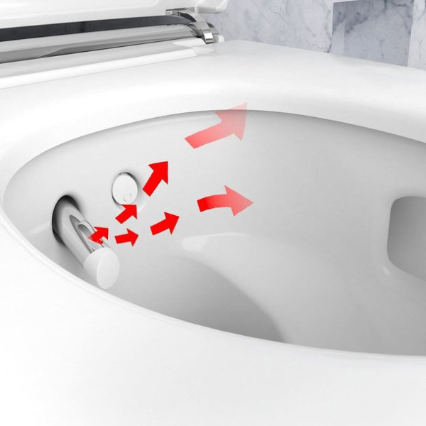 146.214.21.1 AquaClean Mera Comfort подвесной унитаз-биде, хромированная вставка. Фото 3