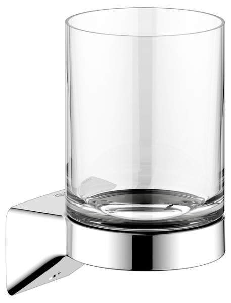 14650019000 AVENO Держатель стакана в комплекте с хрустальным стаканом, с клеевым комплектом, хром. Фото 1