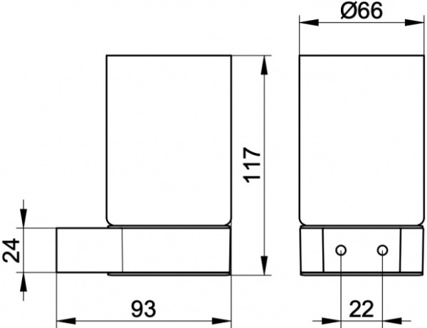 14950379000 PLAN Держатель стакана, в комплекте с хрустальным стаканом, чёрный матовый. Фото 3