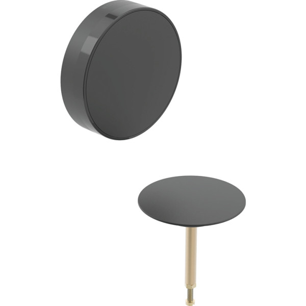 150.300.14.1 Декоративный комплект Geberit d52, для слива-перелива для ванн с поворотным механизмом, чёрный матовый. Фото 1