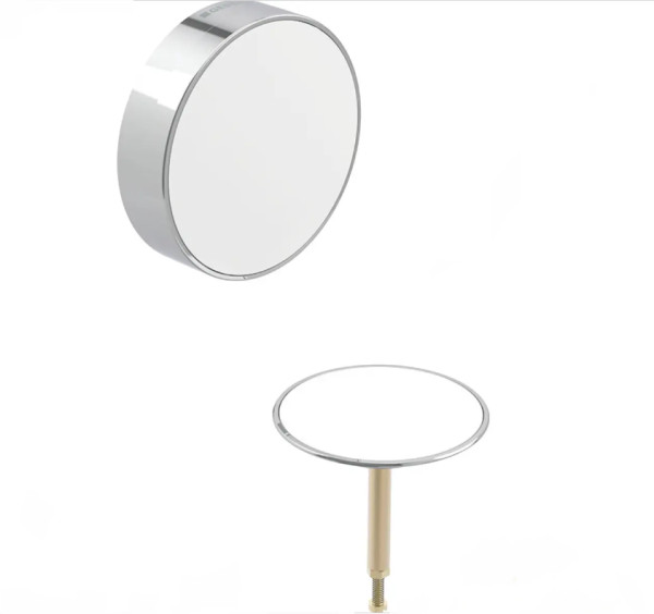 150.300.KJ.1 Декоративный комплект Geberit d52, для слива-перелива для ванн с поворотным механизмом. белый, глянцевый хром. Фото 1