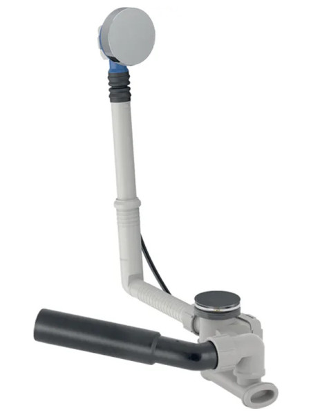 150.520.21.6 Слив-перелив Geberit, d52, длина 26 см, с декоративным комплектом: Глянцевый хром. Фото 1