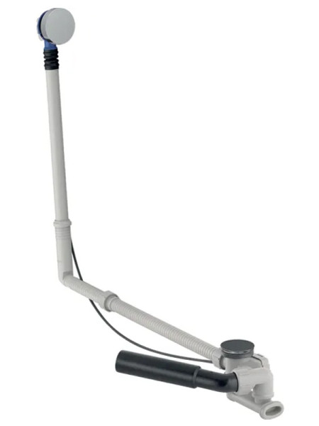 150.525.21.6 Слив-перелив Geberit, d52, длина 73 см, с декоративным комплектом: Глянцевый хром. Фото 1