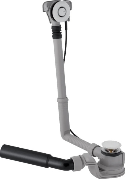 150.755.21.6 Слив-перелив для ванны Geberit с системой нажатия PushControl,d52,длина26 см, с дек.комплектом и соединительным коленом: Глянцевый хром. Фото 1