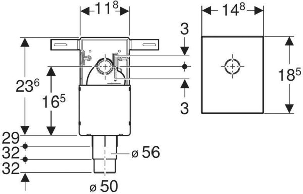 151.120.11.1 сифон внутристенный белый. Фото 2