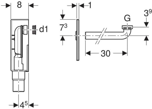 151.120.11.1 сифон внутристенный белый. Фото 4