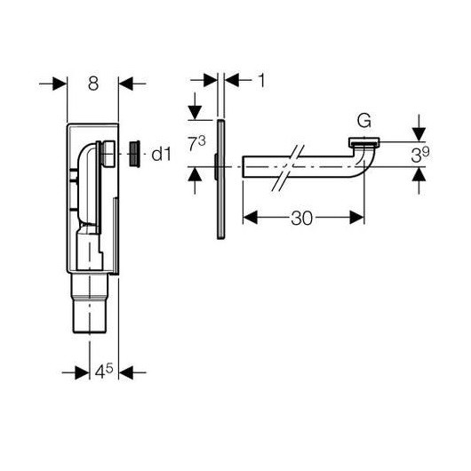 151.120.21.1 сифон внутристенный хром. Фото 4