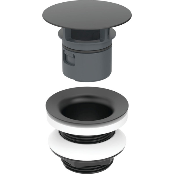 152.050.14.1 Сливной клапан Geberit со свободным стоком, L=5 см, черный матовый. Фото 1