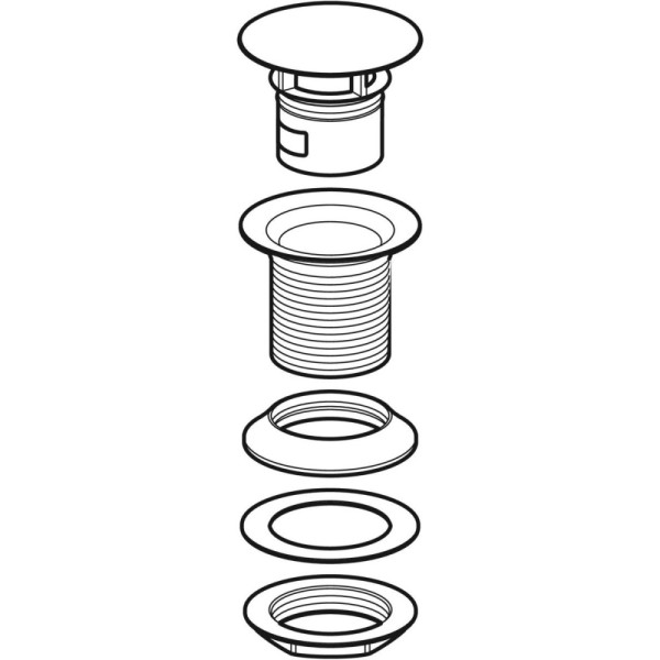 152.080.14.1 Сливной клапан Geberit со свободным стоком, L=8 см, черный матовый. Фото 2