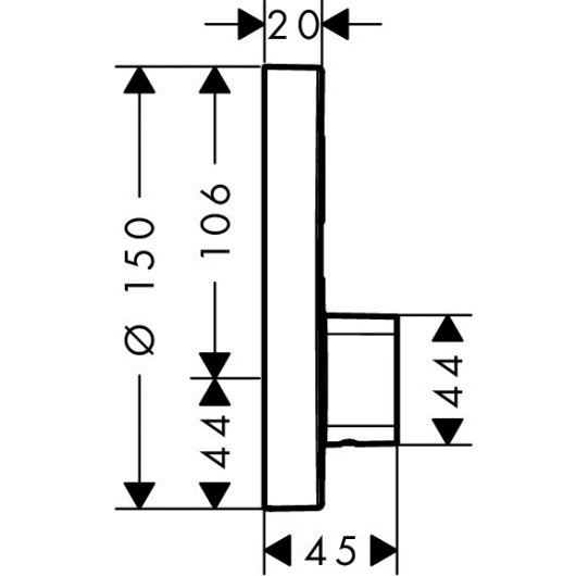 15747000 HG ShowerSelect S смеситель для душа (внешняя часть). Фото 2