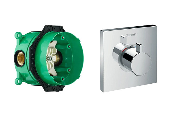 15760000S Set HG Select Highflow термостатический смеситель для душа (15760000+01800180). Фото 1