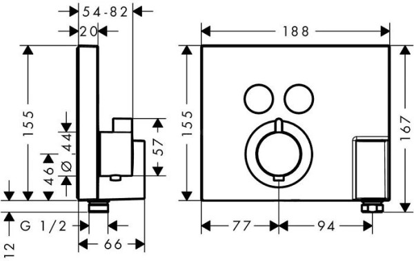 15765000S Set HG ShowerSelect термостатический смеситель (15765000+01800180). Фото 7