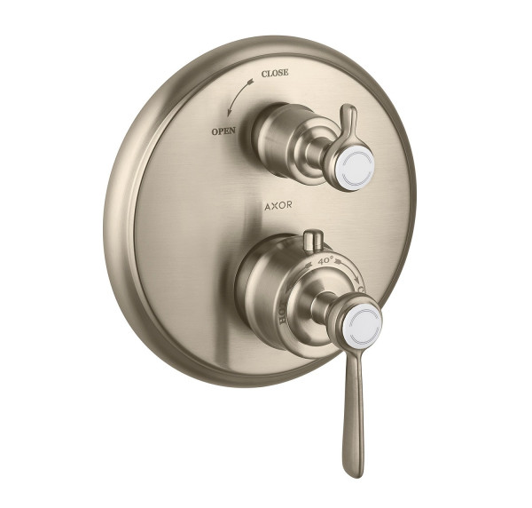 16801820 AX Montreux термостатический смеситель для ванны (внешняя часть) шлиф. никель. Фото 1