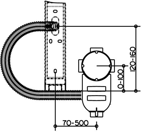 17699000004 Комплект для встройки, монтаж в кирпичную стену для встраиваемого монтажа кабеля и блока питания косметических зеркал iLook_move,. Фото 2
