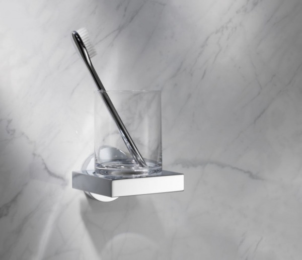 19050019000 EDITION 90 Держатель стакана в комплекте с хрустальным стаканом, хром. Фото 2