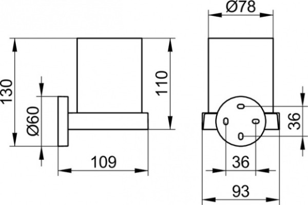 19050019000 EDITION 90 Держатель стакана в комплекте с хрустальным стаканом, хром. Фото 3