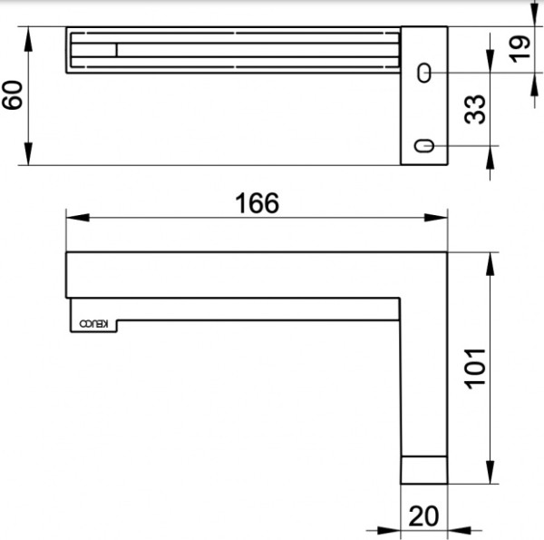 19162010000 EDITION 90 Square Держатель для туалетной бумаги, хром. Фото 3