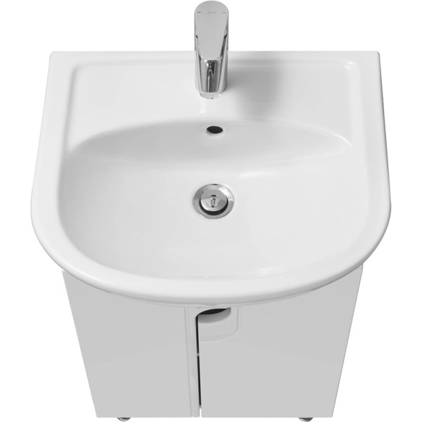 1A0537K1PD010 Набор: 1A053701PD010 Тумба-умывальник Панда 50/ 131201S0011B0 Умывальник Акватон с переливом белый. Фото 2