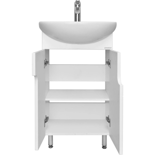 1A0537K1PD010 Набор: 1A053701PD010 Тумба-умывальник Панда 50/ 131201S0011B0 Умывальник Акватон с переливом белый. Фото 3