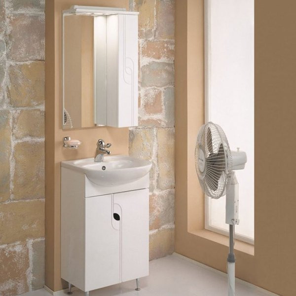 1A0537K1PD010 Набор: 1A053701PD010 Тумба-умывальник Панда 50/ 131201S0011B0 Умывальник Акватон с переливом белый. Фото 5