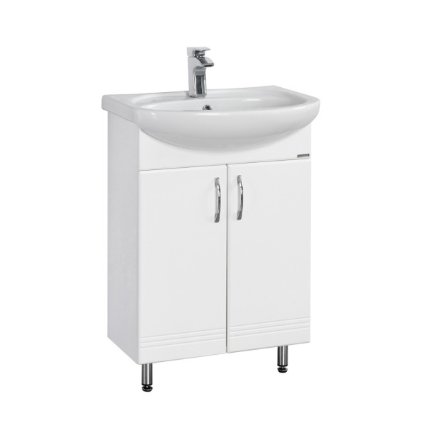 1A1228K1ON010 Набор: 1A122801ON010 Тумба Онда 60 / 131203S0011B0 умывальник Грация с переливом белый 60. Фото 1