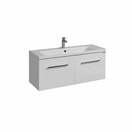 1A1280K4MA010 Набор: 1A128001MA010 Тумба-умывальник Мадрид 100 М 2 ящика / 1A723031AG010 Раковина Айрис 100. Фото 1