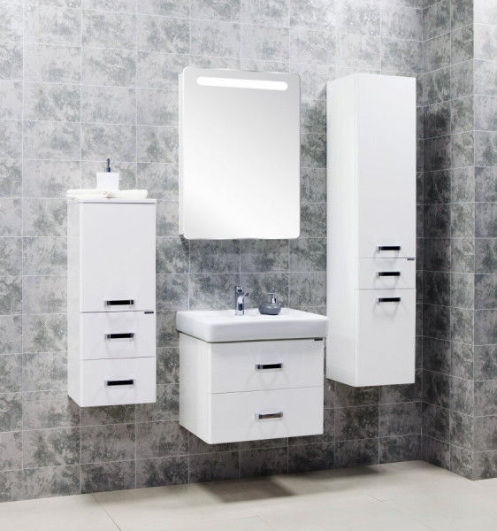 1A135203AM010 Шкаф-колонна подвесной Акватон Америна 152х34 белая. Фото 2