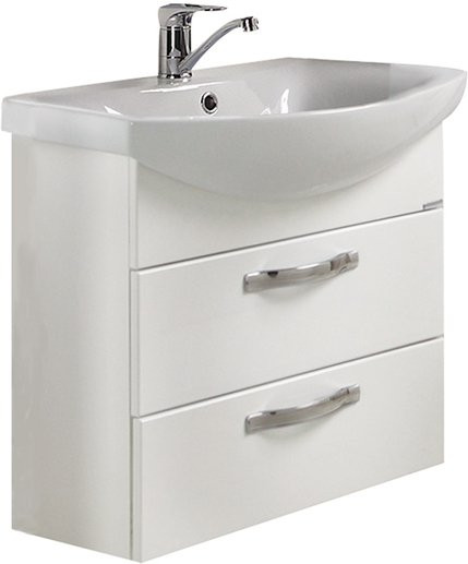 1A1408K0AA010 Набор: 1A140801AA010 Тумба-умывальник подвесная Ария 80 М / 1WH207783 Раковина Смайл-80. Фото 1