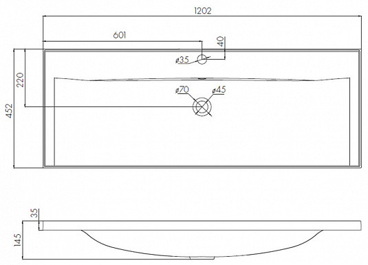1A1687K2MA010 Набор: 1A168701MA010 Тумба-умывальник Мадрид 120 М / 1A729631AG010 Раковина Айрис 120. Фото 3