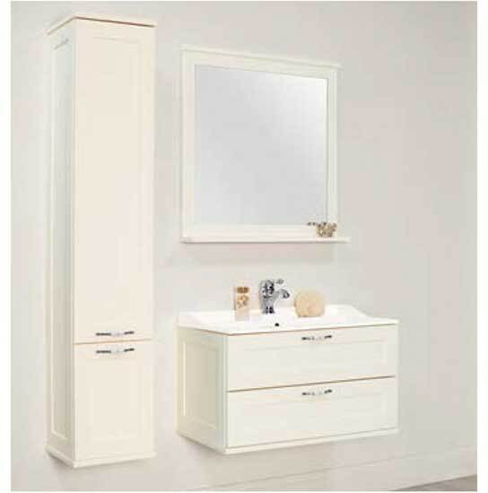 1A1863K0LBPS0 Набор: 1A186301LBPS0 Тумба-умывальник Леон 80 Дуб белый/ 1A708031FB010 Раковина Фабиа 800. Фото 3