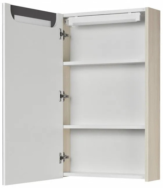 1A195802VDAV0 Зеркало-шкаф Верди 50 Белый/Ясень фабрик. Фото 3