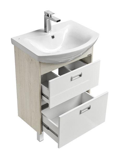 1A1966K1BAC20 Набор: 1A196601BAC20 Тумба-умывальник Бекка 60/ 1WH110246 Раковина Балтика 60. Фото 2