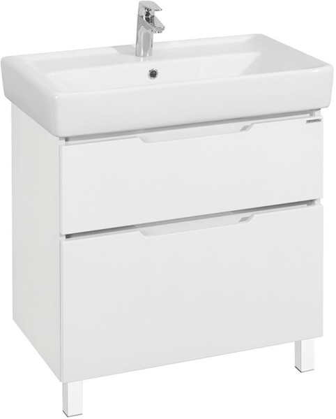 1A2029K0DAAY0 Набор: 1A202901DAAY0 Тумба-умывальник Дакота 80 бел/выб дер/ 1WH302084 Раковина Тигода 80. Фото 1