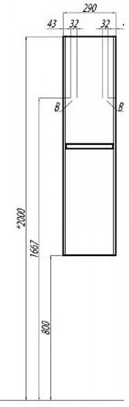 1A206503SH010 Шкаф-колонна Шерилл. Фото 2