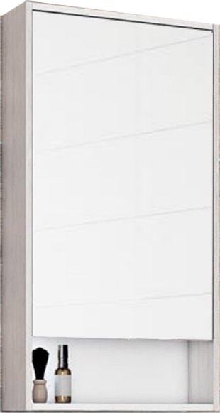 1A212302RIB90 Зеркальный шкаф Рико 50 Белый/Ясень фабрик. Фото 1