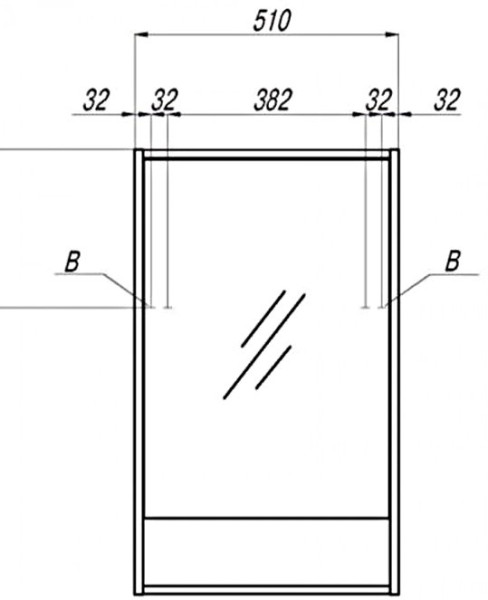 1A212302RIB90 Зеркальный шкаф Рико 50 Белый/Ясень фабрик. Фото 2