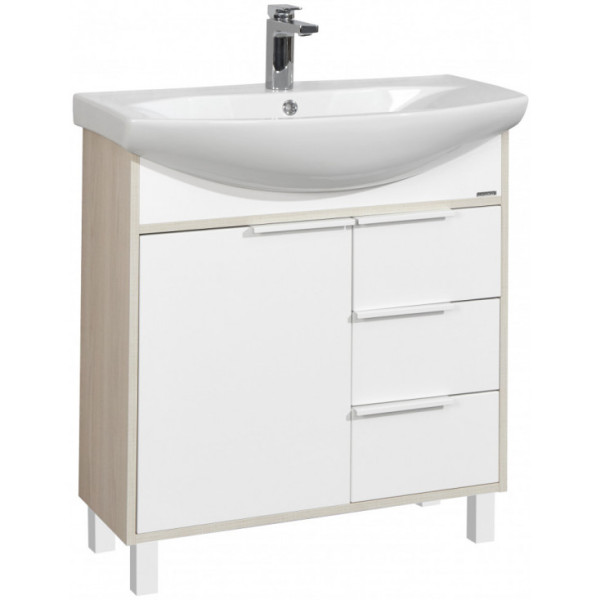 1A2154K1RIB90 Набор: 1A215401RIB90 Тумба-умывальник Рико 80/ 1WH207783 Раковина Смайл 80. Фото 1