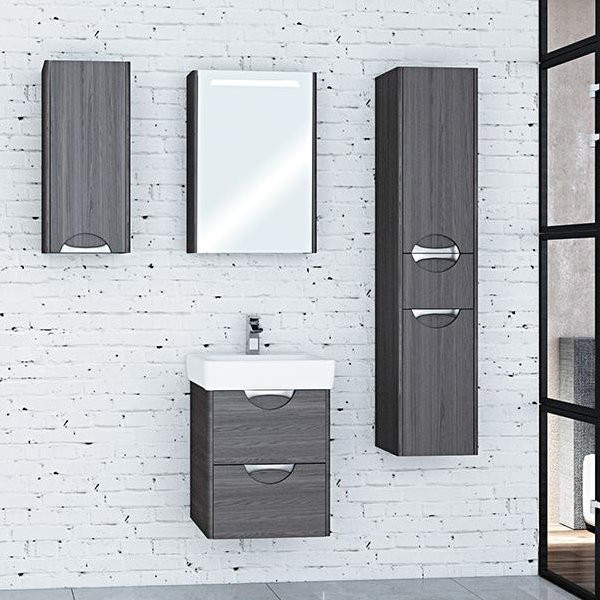 1A215502SIW5L Зеркальный шкаф Сильва 50 Дуб Макиато. Фото 4