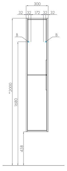 1A216603RIB90 Шкаф-колонна Рико Белый/Ясень фабрик. Фото 2
